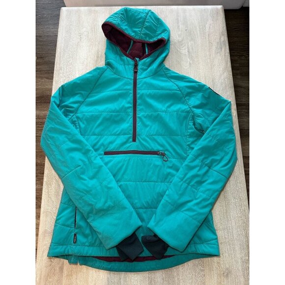 Strafe Women's Sunnyside Alpha Anorak Puffer in Teal and Maroon Size Small - Picture 2 of 8
